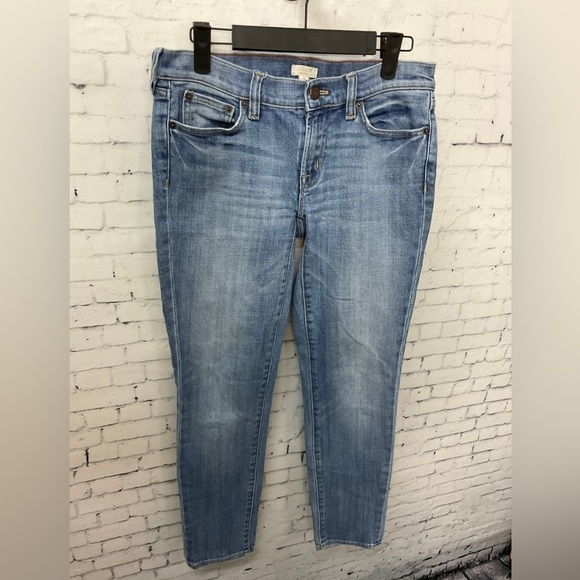 J CREW Jeans Women Medium Rise Skinny Light Wash Casual Stretch Pant Sz 24 T2 - Picture 3 of 10